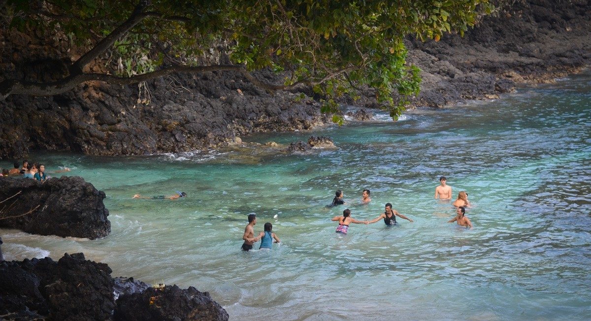 Padang Bay. Beautiful white sandy beaches on the east side of Bali island.