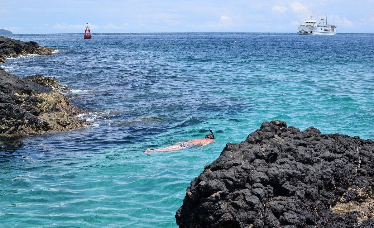 Padang Bay. Beautiful white sandy beaches on the east side of Bali island.