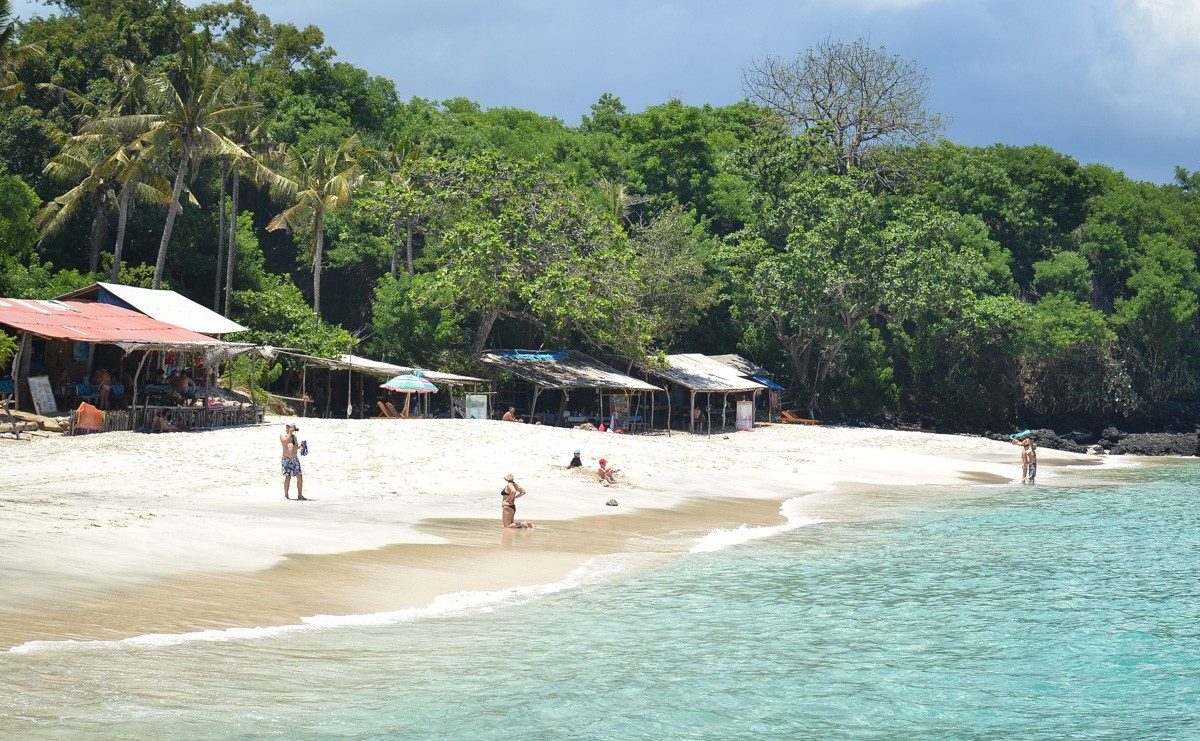 Padang Bay. Beautiful white sandy beaches on the east side of Bali island.